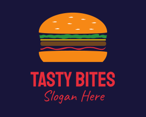 Bacon Hamburger Burger logo