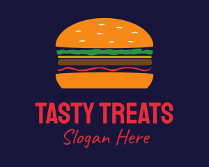 Bacon Hamburger Burger logo design