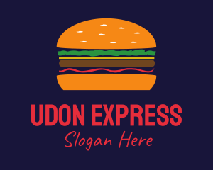 Bacon Hamburger Burger logo design