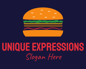 Bacon Hamburger Burger logo design