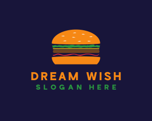 Bacon Hamburger Burger logo design