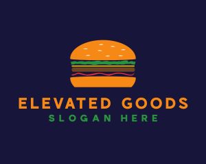 Bacon Hamburger Burger logo design