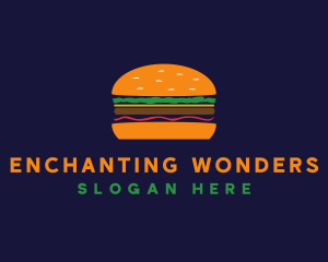 Bacon Hamburger Burger logo design