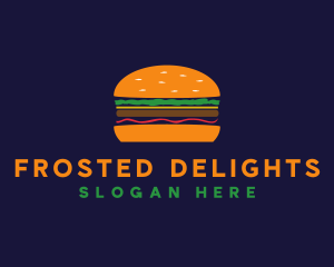 Bacon Hamburger Burger logo design