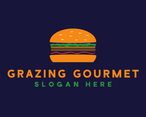 Bacon Hamburger Burger logo design