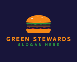 Bacon Hamburger Burger logo design