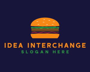 Bacon Hamburger Burger logo design