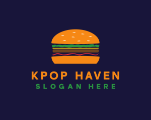 Bacon Hamburger Burger logo design