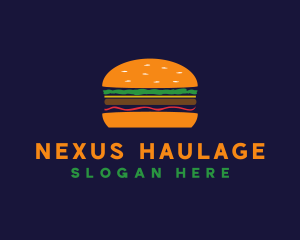 Bacon Hamburger Burger logo design