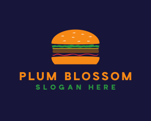 Bacon Hamburger Burger logo design