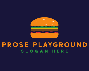 Bacon Hamburger Burger logo design