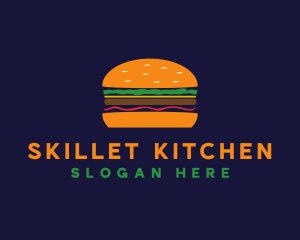 Bacon Hamburger Burger logo design