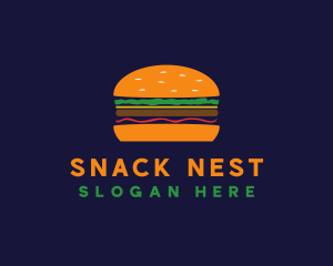 Bacon Hamburger Burger logo design