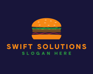 Bacon Hamburger Burger logo design