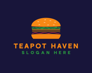 Bacon Hamburger Burger logo design