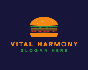 Bacon Hamburger Burger logo design