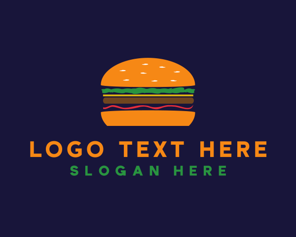 Bacon Hamburger Burger logo
