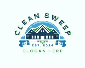 Bubble Cleaning Power Wash logo design