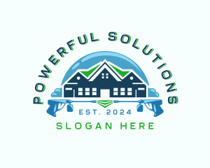 Bubble Cleaning Power Wash logo design