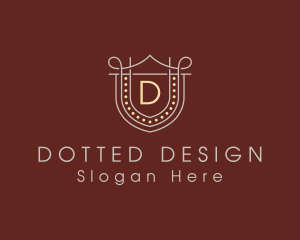 Retro Shield Dots  logo design