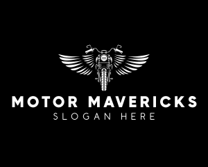 Vintage Motorcycle Wings logo design