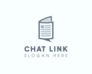 News Chat Messaging logo design