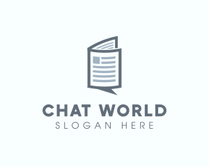 News Chat Messaging logo design