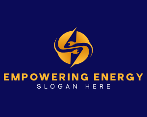 Plug Electricity Voltage logo design