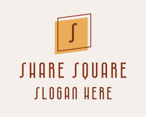 Square Frame Interior Design logo design