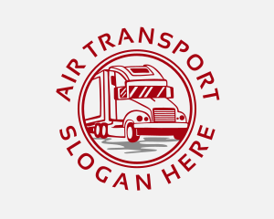 Trailer Truck Courier logo design