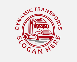 Trailer Truck Courier logo design