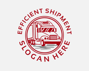 Trailer Truck Courier logo design