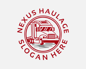 Trailer Truck Courier logo design