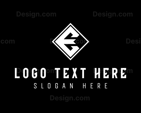 Modern Business Geometric Letter E Logo