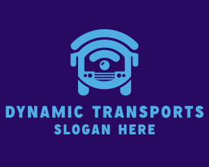 Blue Online Transport logo design