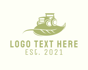 Agriculture Leaf Tractor  logo