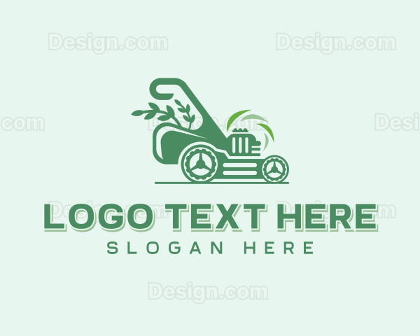 Lawn Mower Gardening Logo