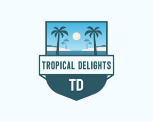 Tropical Resort Getaway logo design