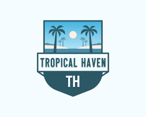 Tropical Resort Getaway logo design