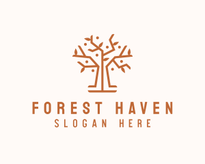 Autumn Forest Tree logo design