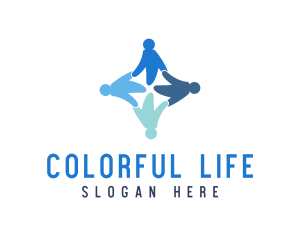 Colorful Human Community logo design