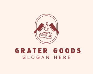 Meat Butcher Chopping Board logo design