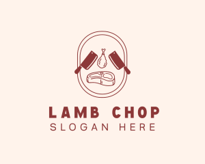 Meat Butcher Chopping Board logo design