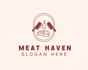 Meat Butcher Chopping Board logo design