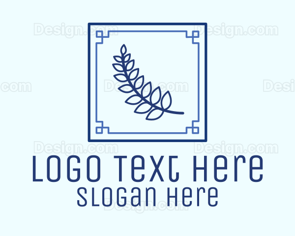 Greek Leaf Restaurant Food Logo