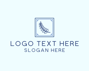 Greek Leaf Restaurant Food logo design