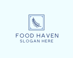 Greek Leaf Restaurant Food logo design