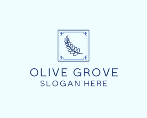 Greek Leaf Restaurant Food logo design