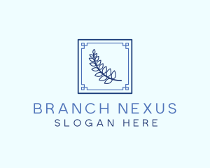 Greek Olive Branch Leaf logo