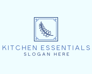 Greek Leaf Restaurant Food logo design